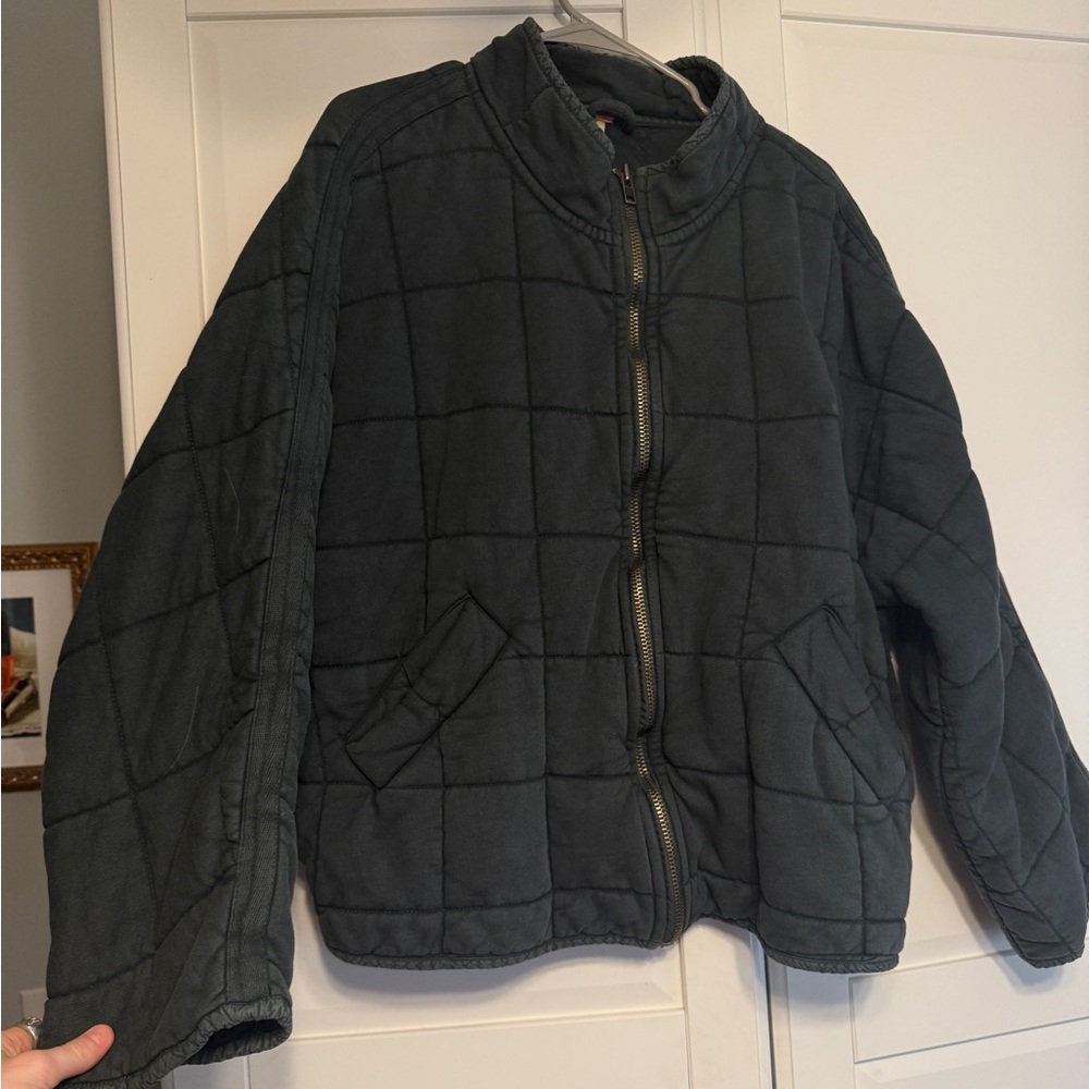 Free People Dolman Women’s Green Quilted Knit Jacket